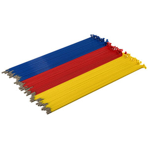 Rayons Source en acier inoxydable (paquet de 60) - Bleu/rouge/jaune