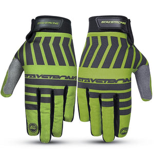 Stay Strong Chev Stripe Youth Guantes - Green