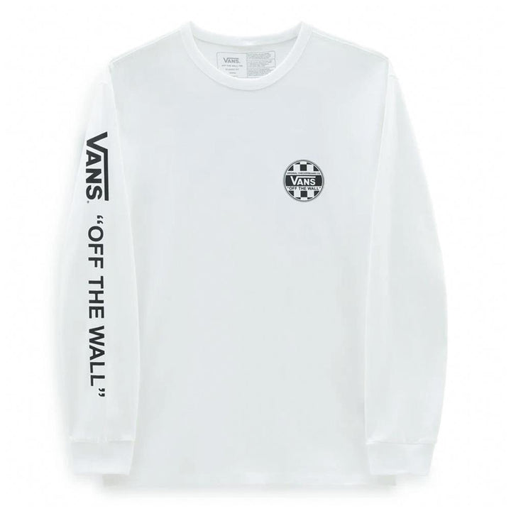 Vans Off The Wall Check Graphic Long Sleeve T-Shirt - Blanc