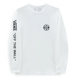 Vans Maglietta grafica a maniche lunghe Off The Wall Check - Bianco