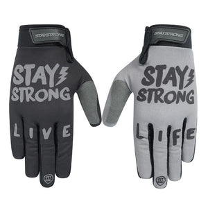 Stay Strong Live Life Guantes - Black/Grey