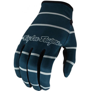 Troy Lee Flowline Race Handschuhe - Stripe Blue Grey