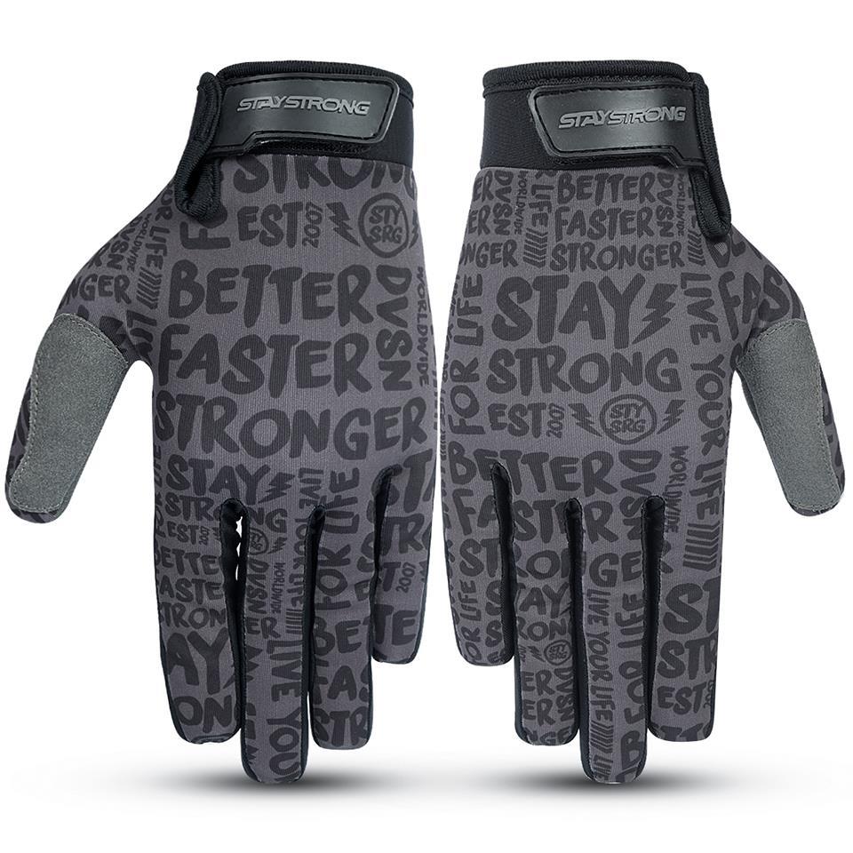 Stay Strong Sketch Guantes - Black/Black