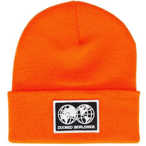 Doomed Globe Patch Beanie - Arancione