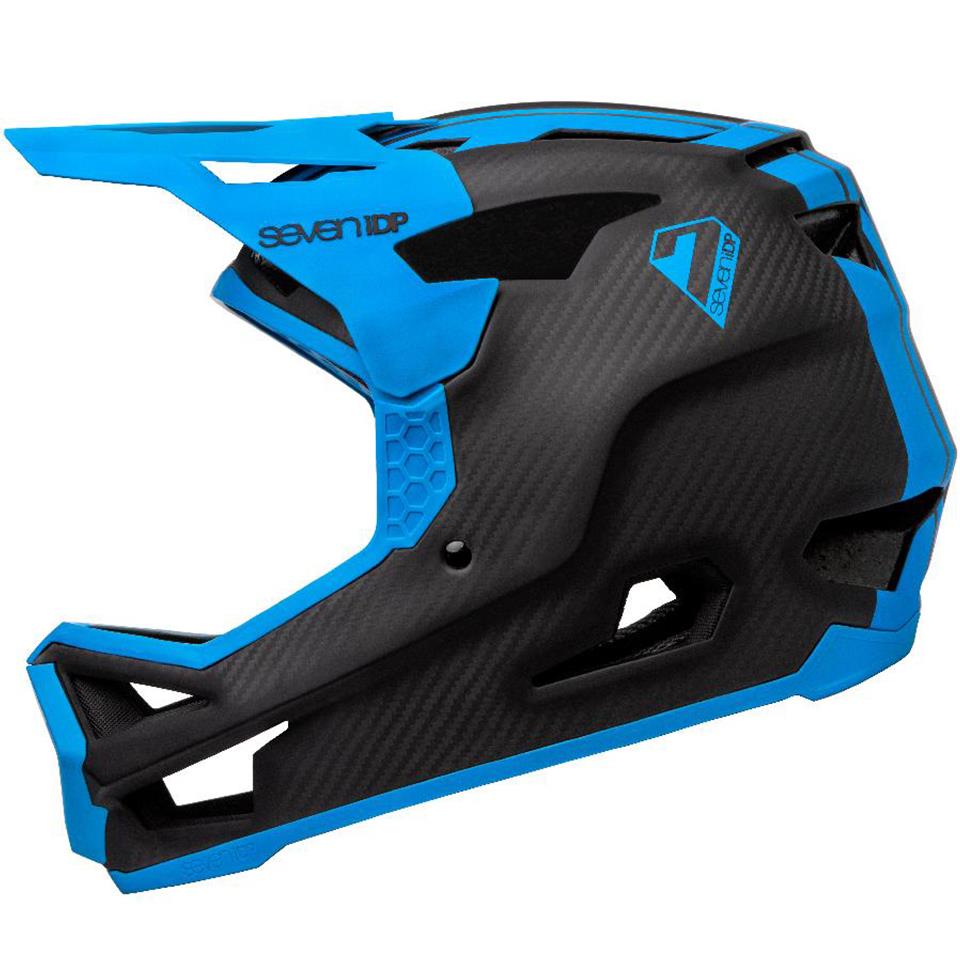 Seven iDP Project 23 Carbon Race Casque - Raw Carbon/Gloss Electric Blue