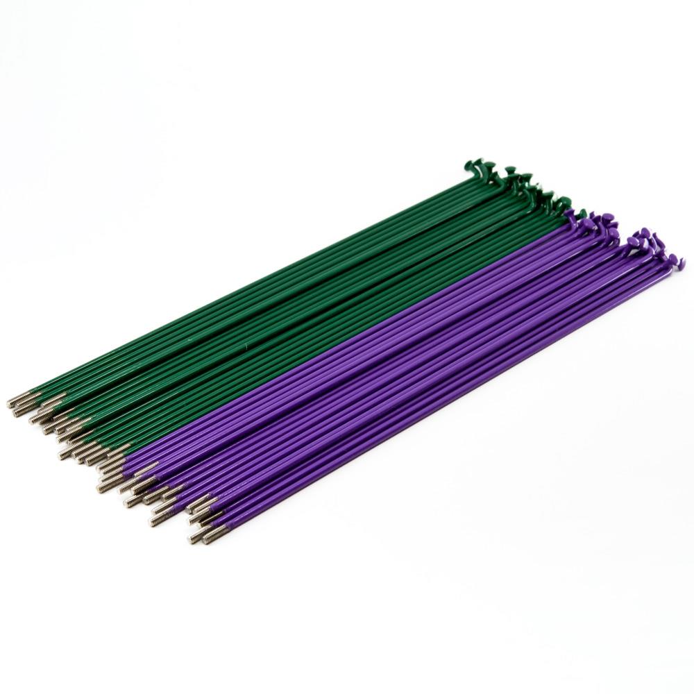 Source Stainless Spokes (40 Pack) - Green/Purple